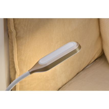 LED RGBW Himmennettävä pöytävalaisin kanssa Herätyskello FALCON LED/10W/12V