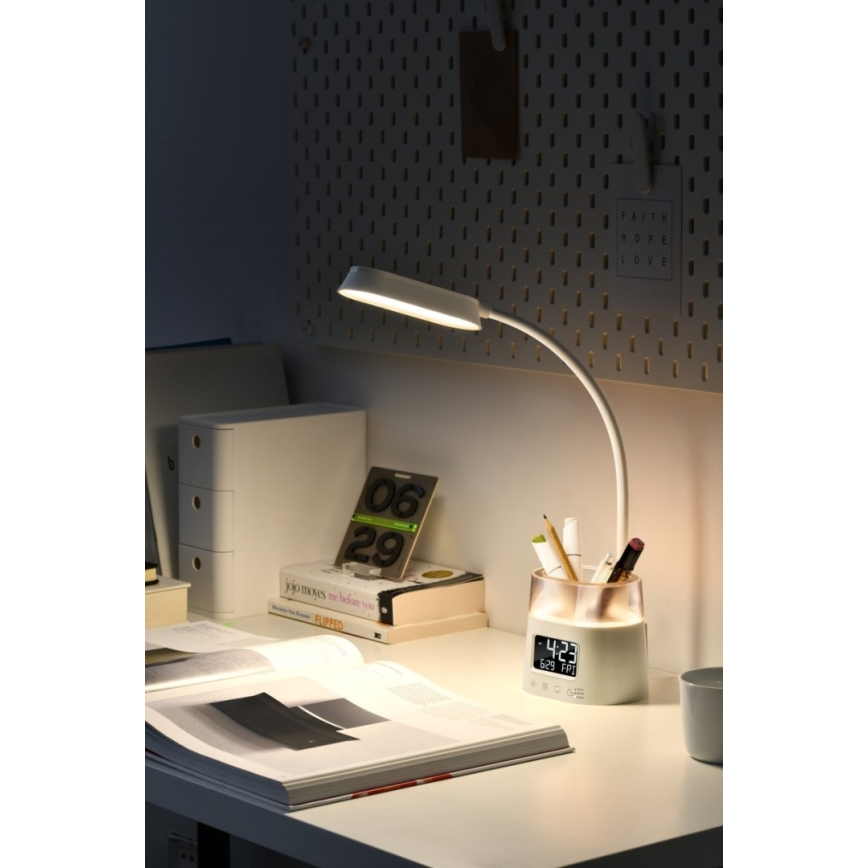 LED RGBW Himmennettävä pöytävalaisin kynän pidike FALCON LED/10W/5V
