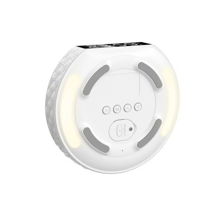 Herätyskello LCD-näytöllä ja langaton Qi charger 27W/9V valkoinen