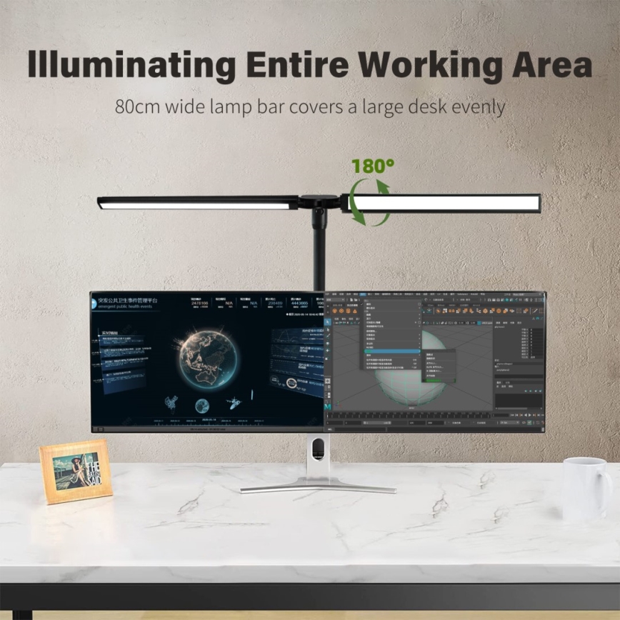 LED Joustava himmennettävä monitorivalo OFFICE LED/24W/230V 2700-6300K CRI 95