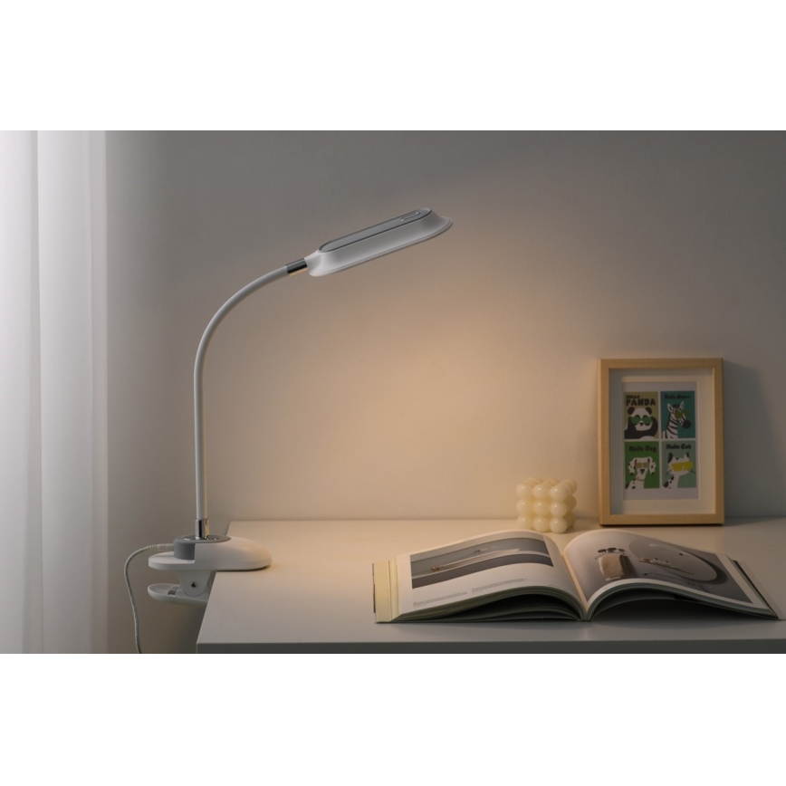 LED+CCT himmennettävä pöytävalaisin klipsillä CLIP LED/7,5W/230V 3000/4200/5000K valkoinen