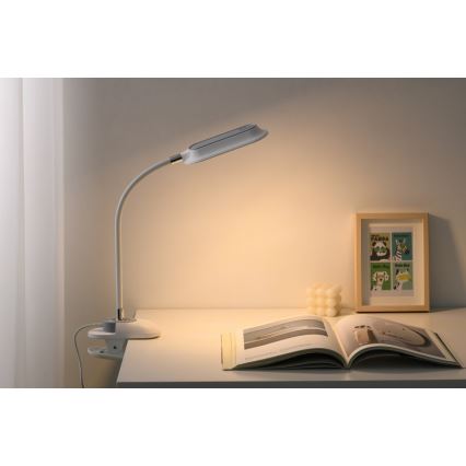 LED+CCT himmennettävä pöytävalaisin klipsillä CLIP LED/7,5W/230V 3000/4200/5000K valkoinen