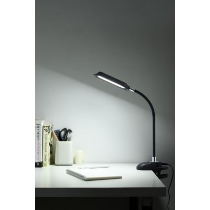 LED+CCT Himmennettävä pöytälamppu klipsillä CLIP LED/7,5W/230V 3000/4200/5000K musta