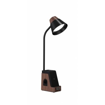 LED+CCT himmennettävä pöytävalaisin langattomalla QI-latauksella IDEAL LED/8W/230V 2700/4000/5000K ruskea