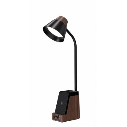 LED+CCT himmennettävä pöytävalaisin langattomalla QI-latauksella IDEAL LED/8W/230V 2700/4000/5000K ruskea