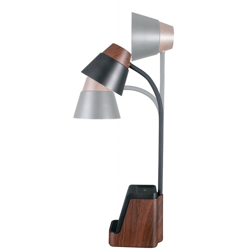 LED+CCT himmennettävä pöytävalaisin langattomalla QI-latauksella IDEAL LED/8W/230V 2700/4000/5000K ruskea