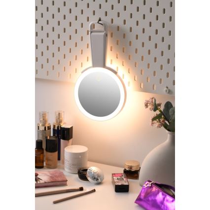 Immax 09103L - LED+CCT himmennettävä meikkipeili SWEET LED/3W/5V valkoinen