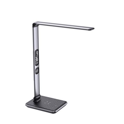 LED himmennettävä pöytälamppu LED/8,5W/230V langattomalla latauksella hopea
