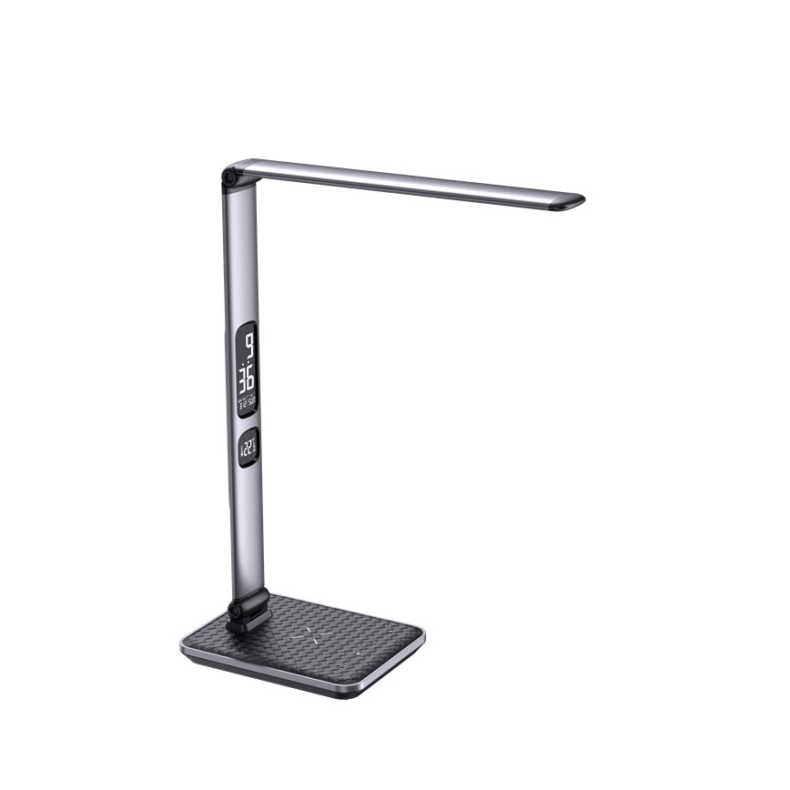 LED himmennettävä pöytälamppu LED/8,5W/230V langattomalla latauksella hopea