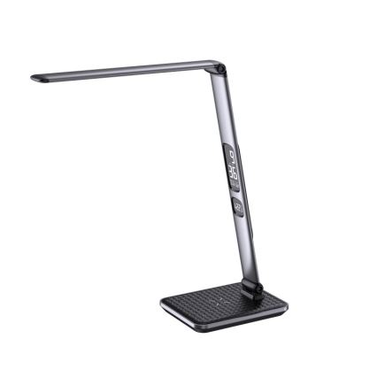 LED himmennettävä pöytälamppu LED/8,5W/230V langattomalla latauksella hopea
