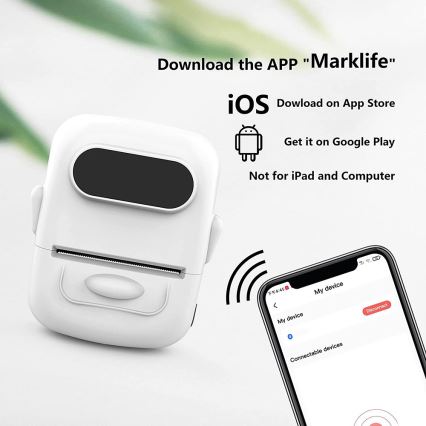 Digitaalinen tarratulostin USB-C + 3x itseliimautuvat etiketit