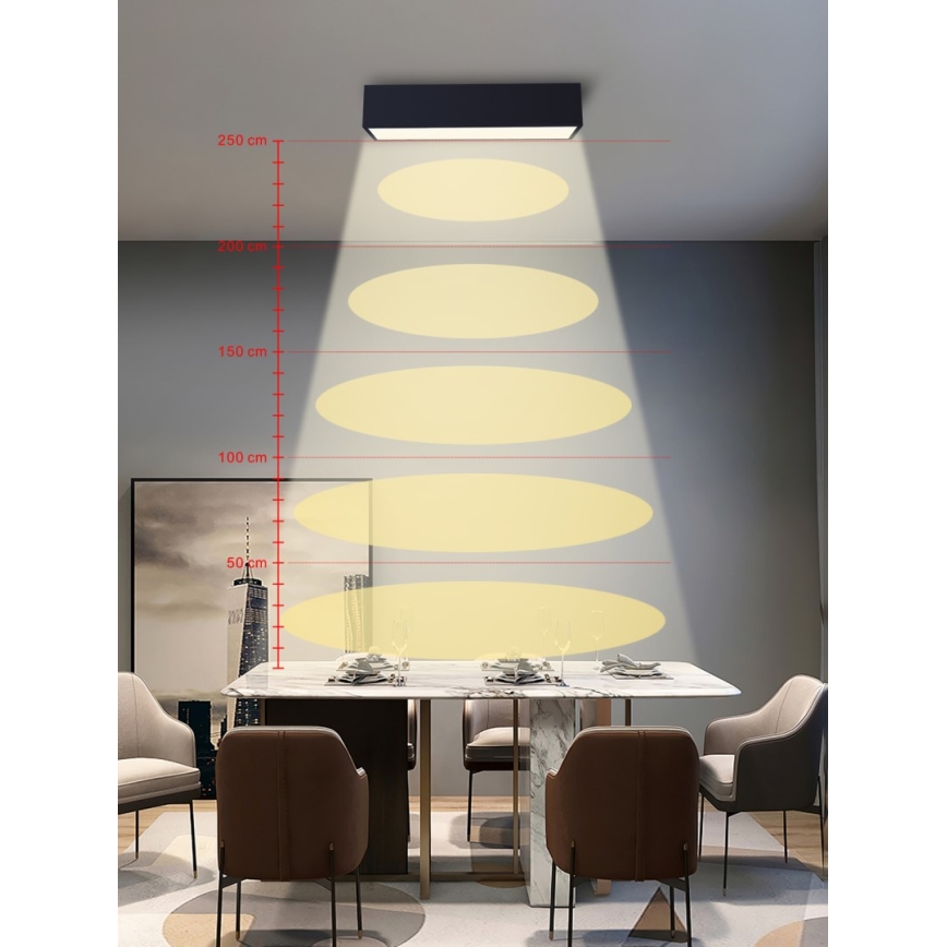 Immax NEO 07074-60 - Himmennettävä LED-kattovalaisin CANTO LED/34W/230V musta Tuya + kauko-ohjaus