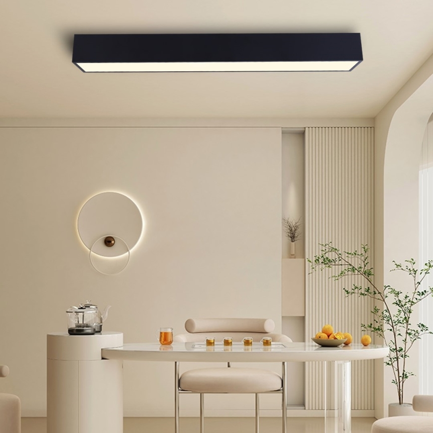 Immax NEO 07074-90 - Himmennettävä LED-kattovalaisin CANTO LED/50W/230V musta Tuya + kauko-ohjaus