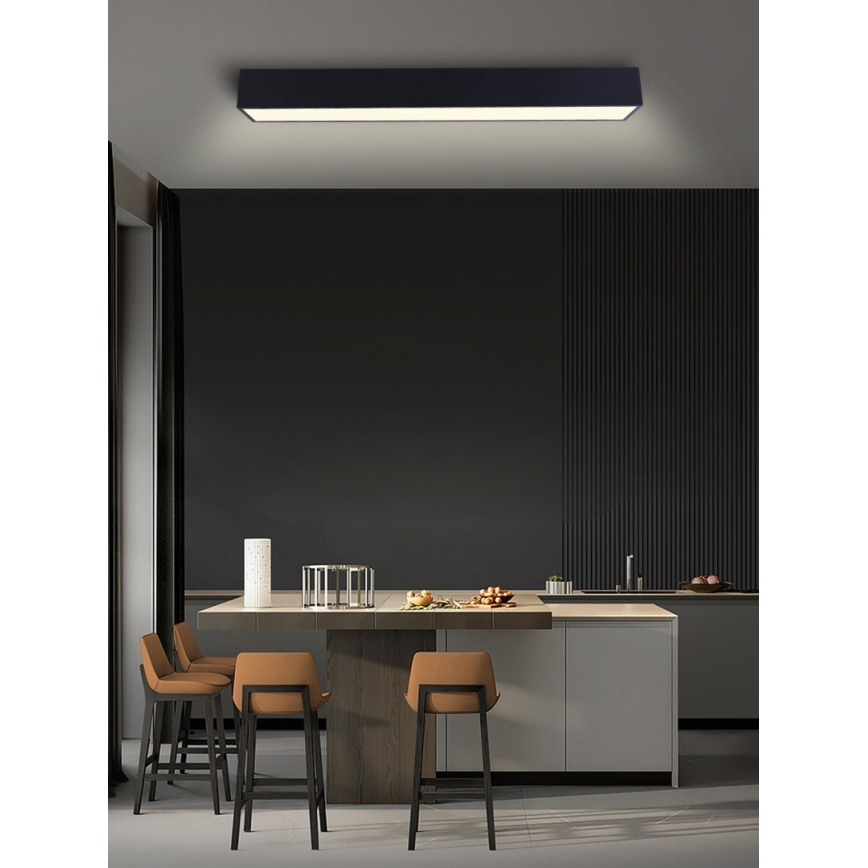 Immax NEO 07074-90 - Himmennettävä LED-kattovalaisin CANTO LED/50W/230V musta Tuya + kauko-ohjaus