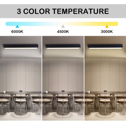 Immax NEO 07074-90 - Himmennettävä LED-kattovalaisin CANTO LED/50W/230V musta Tuya + kauko-ohjaus
