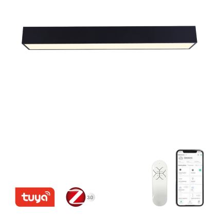 Immax NEO 07074-90 - Himmennettävä LED-kattovalaisin CANTO LED/50W/230V musta Tuya + kauko-ohjaus