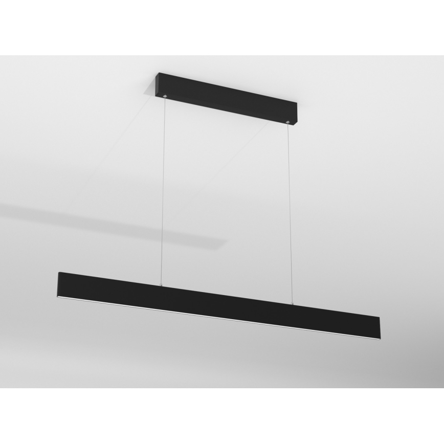 Immax NEO 07076L - Himmennettävä kattokruunu johdossa musta LISTON LED/18W/230V + DO Tuya