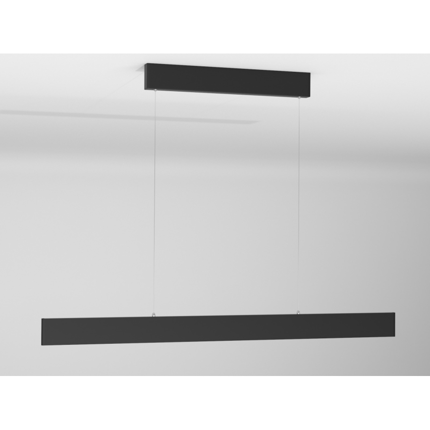 Immax NEO 07076L - Himmennettävä kattokruunu johdossa musta LISTON LED/18W/230V + DO Tuya