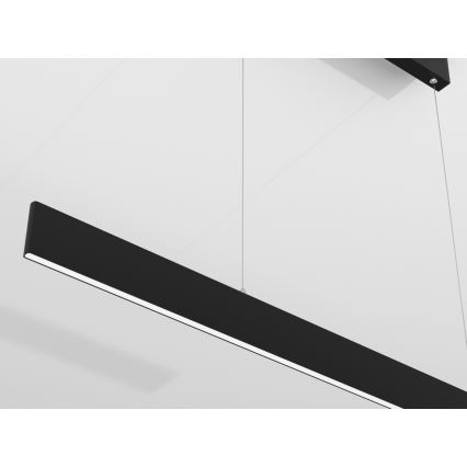 Immax NEO 07076L - Himmennettävä kattokruunu johdossa musta LISTON LED/18W/230V + DO Tuya