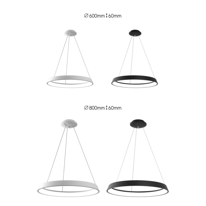 Immax NEO 07079L-80 - Himmennettävä LED-kattokruunu narussa LIMITADO LED/48W/230V 80 cm Tuya