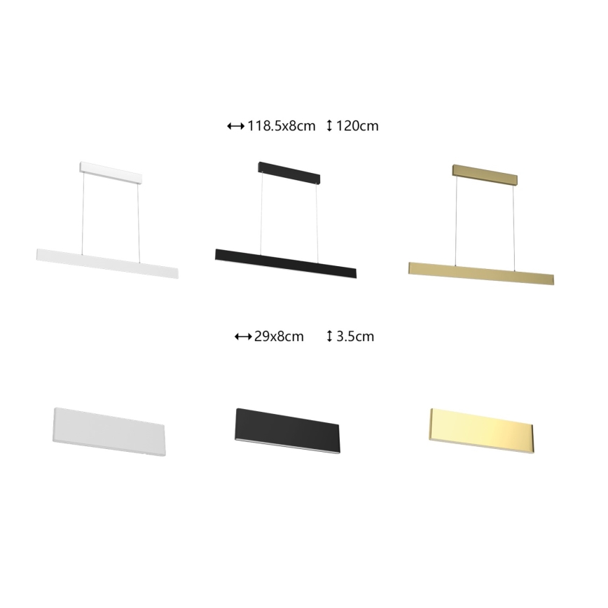 Immax NEO 07086L - LED-himmennettävä seinävalaisin LISTON LED / 8W / 230V musta + RC