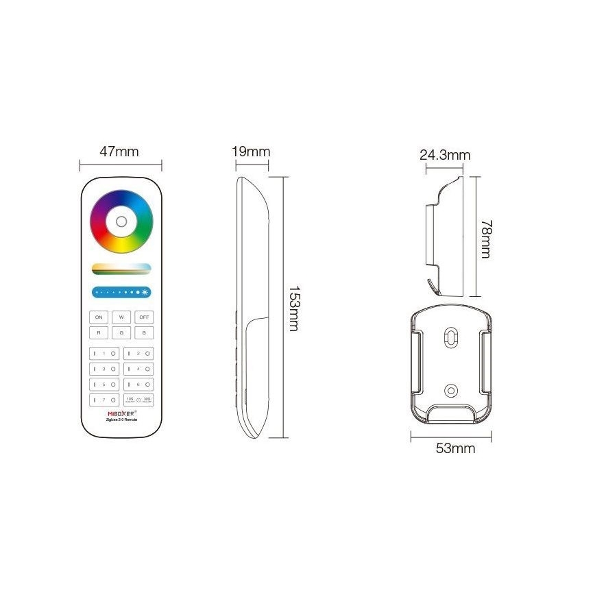 Immax NEO 07087-3 - Universal kauko-ohjaus RGB+CCT MiBOXER Tuya