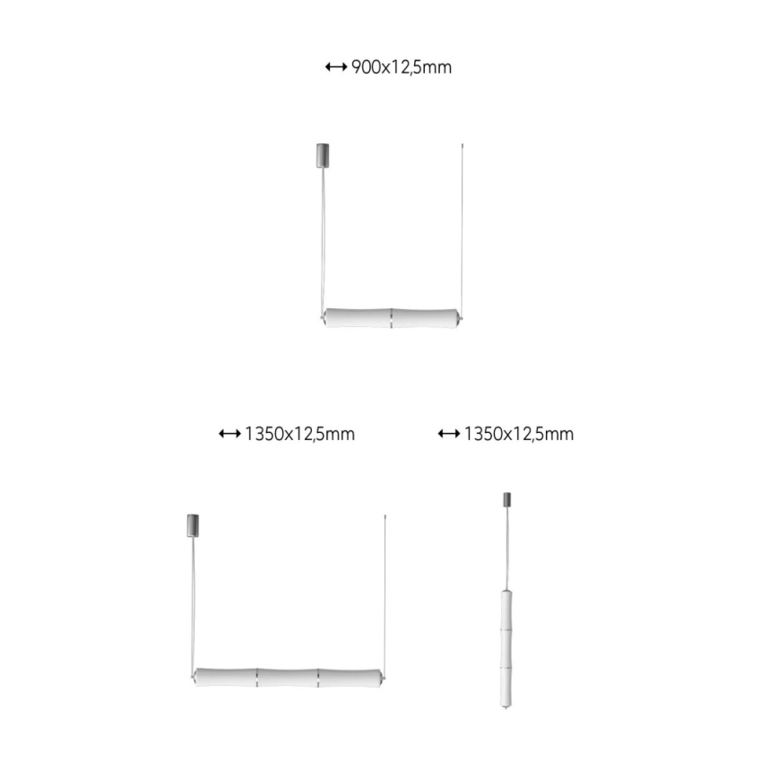 Immax NEO 07102L - Himmennettävä LED-kattokruunu narussa BAMBOOS LED/30W/230V 90 + Kauko-ohjaus Tuya
