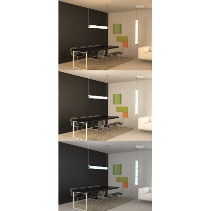 Immax NEO 07104L - Himmennettävä LED-kattokruunu narussa BAMBOOS LED/45W/230V 135 cm Tuya