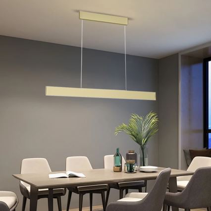 Immax Neo 07128L - LED  Himmennettävä kattokruunu johdossa LISTON kulta LED/18W/230V ZigBee + kauko-ohjaus Tuya