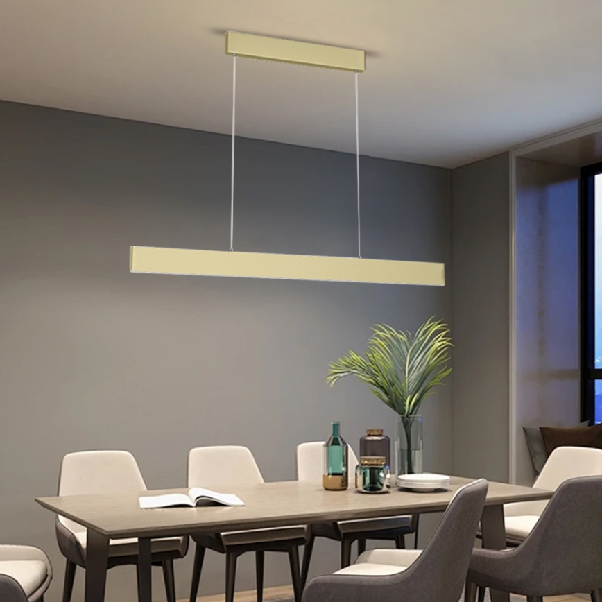 Immax Neo 07128L - LED  Himmennettävä kattokruunu johdossa LISTON kulta LED/18W/230V ZigBee + kauko-ohjaus Tuya