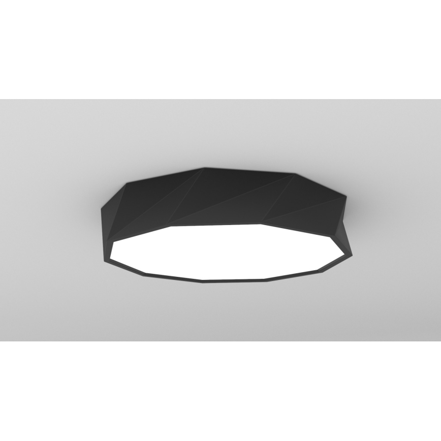 Immax NEO 07130-B60 - LED SMART Himmennettävä kattovalaisin DIAMANTE musta LED/43W/230V + kauko-ohjaus 60cm Tuya ZigBee