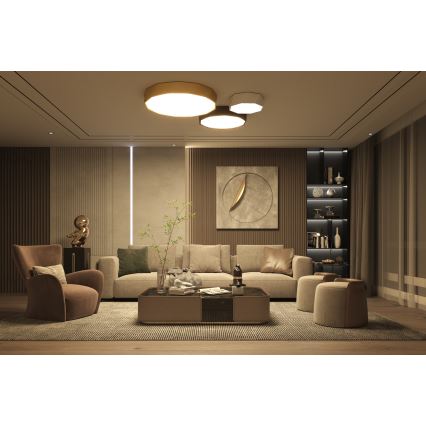 Immax NEO 07130-B60 - LED SMART Himmennettävä kattovalaisin DIAMANTE musta LED/43W/230V + kauko-ohjaus 60cm Tuya ZigBee