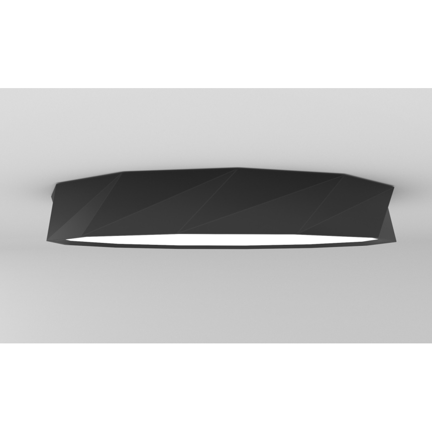 Immax NEO 07130-B80 - LED SMART Himmennettävä kattovalaisin musta DIAMANTE LED/60W/230V + kauko-ohjaus 80cm Tuya ZigBee