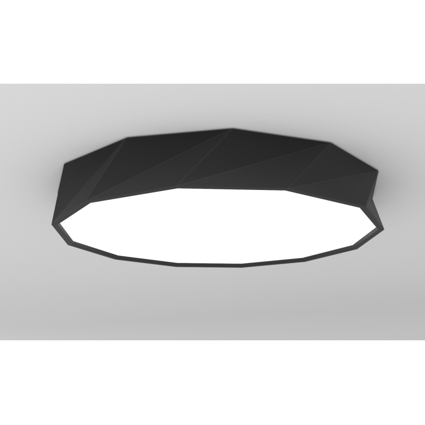 Immax NEO 07130-B80 - LED SMART Himmennettävä kattovalaisin musta DIAMANTE LED/60W/230V + kauko-ohjaus 80cm Tuya ZigBee