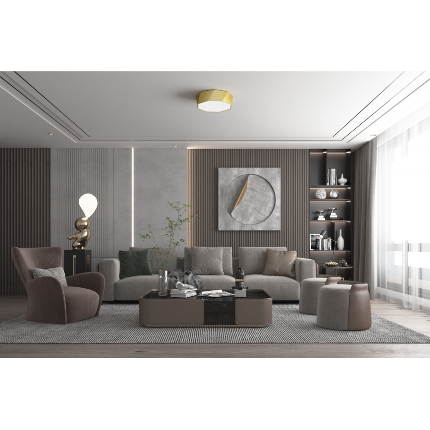 Immax NEO 07132-G40 - LED SMART himmennettävä kattovalaisin DIAMANTE LED / 31W / 230V kultainen 40 cm + RC Tuya ZigBee