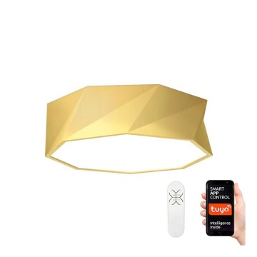 Immax NEO 07132-G40 - LED SMART himmennettävä kattovalaisin DIAMANTE LED / 31W / 230V kultainen 40 cm + RC Tuya ZigBee