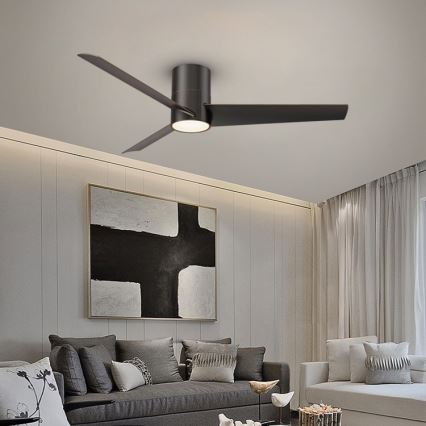 Immax NEO 07135-B - LED himmennettävä kattovalo FRESH LED/18W/230V Wi-Fi Tuya musta + kauko-ohjaus