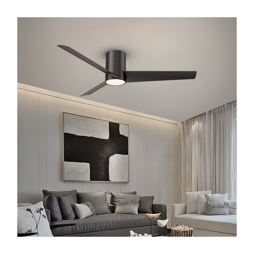 Immax NEO 07135-B - LED himmennettävä kattovalo FRESH LED/18W/230V Wi-Fi Tuya musta + kauko-ohjaus