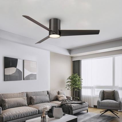 Immax NEO 07135-B - LED himmennettävä kattovalo FRESH LED/18W/230V Wi-Fi Tuya musta + kauko-ohjaus