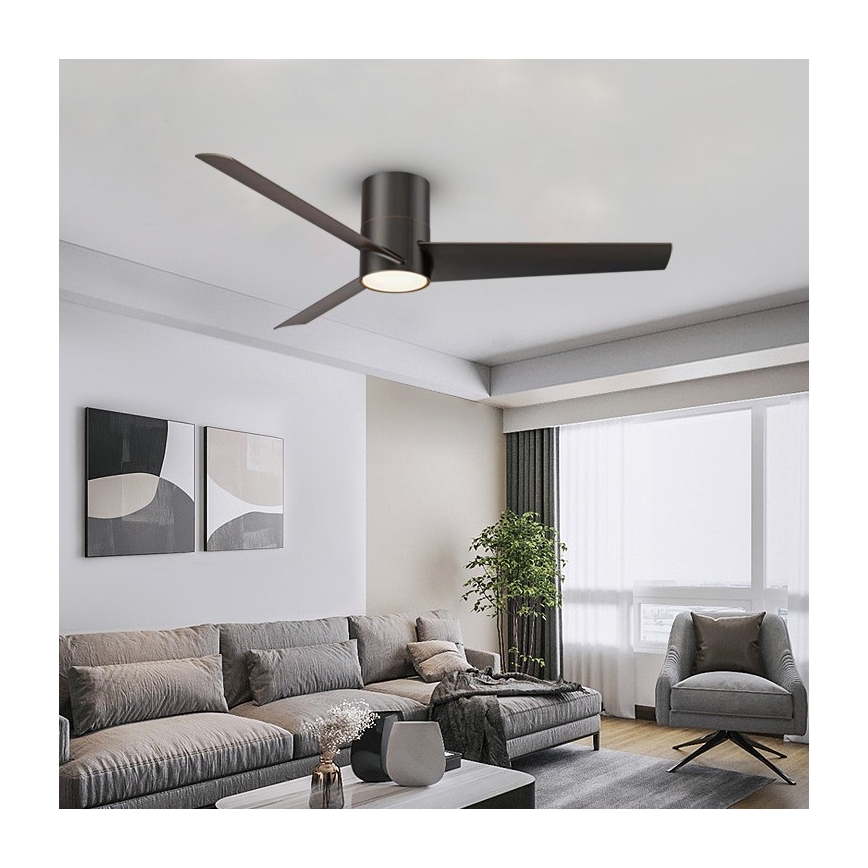 Immax NEO 07135-B - LED himmennettävä kattovalo FRESH LED/18W/230V Wi-Fi Tuya musta + kauko-ohjaus