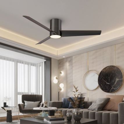 Immax NEO 07135-B - LED himmennettävä kattovalo FRESH LED/18W/230V Wi-Fi Tuya musta + kauko-ohjaus