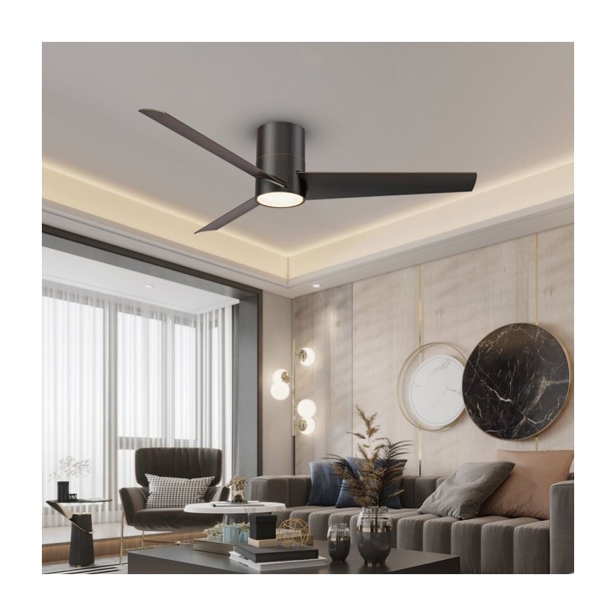 Immax NEO 07135-B - LED himmennettävä kattovalo FRESH LED/18W/230V Wi-Fi Tuya musta + kauko-ohjaus