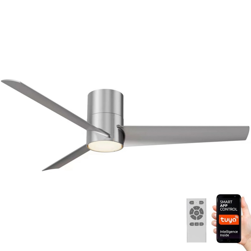 Immax NEO 07135-S - LED himmennettävä kattovalo FRESH LED/18W/230V Wi-Fi Tuya mattakromi + kauko-ohjaus