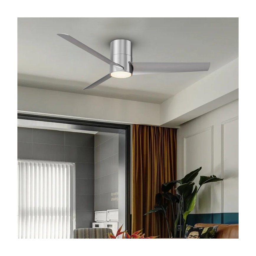 Immax NEO 07135-S - LED himmennettävä kattovalo FRESH LED/18W/230V Wi-Fi Tuya mattakromi + kauko-ohjaus