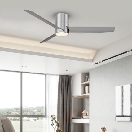 Immax NEO 07135-S - LED himmennettävä kattovalo FRESH LED/18W/230V Wi-Fi Tuya mattakromi + kauko-ohjaus