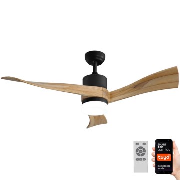 Immax NEO 07136-B - LED himmennettävä kattotuuletin SOFISTICADO LED/18W/230V tammi Wi-Fi Tuya + kauko-ohjaus