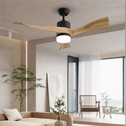 Immax NEO 07136-B - LED himmennettävä kattotuuletin SOFISTICADO LED/18W/230V tammi Wi-Fi Tuya + kauko-ohjaus