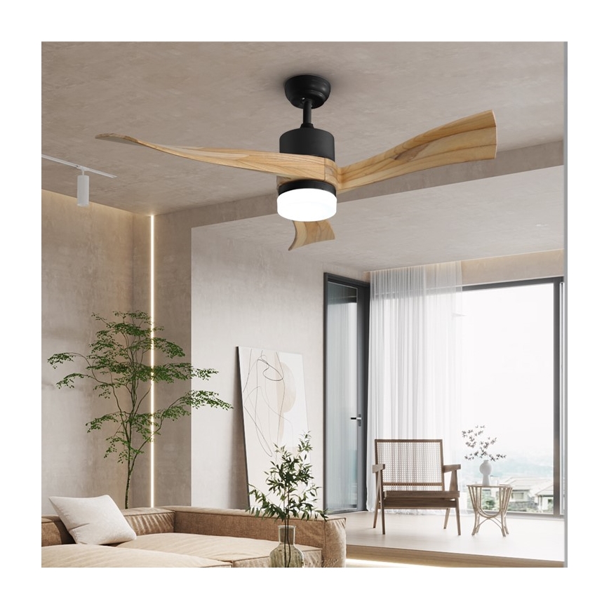 Immax NEO 07136-B - LED himmennettävä kattotuuletin SOFISTICADO LED/18W/230V tammi Wi-Fi Tuya + kauko-ohjaus