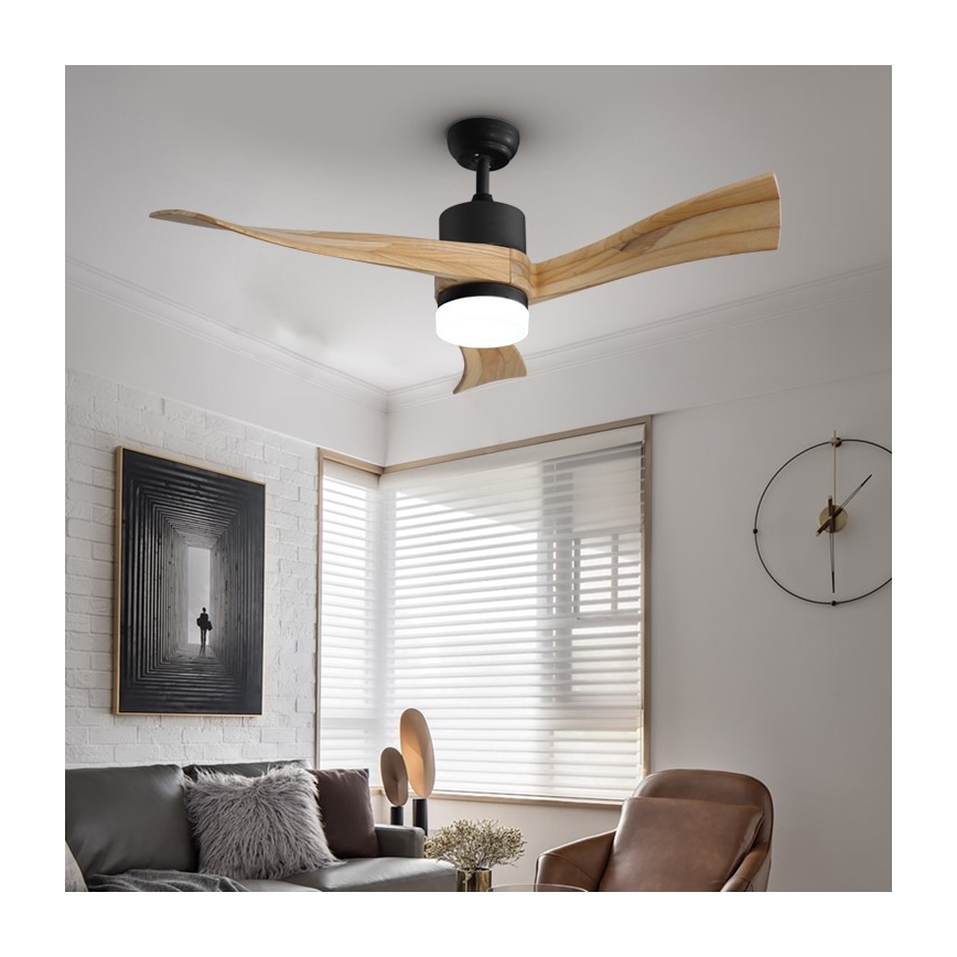 Immax NEO 07136-B - LED himmennettävä kattotuuletin SOFISTICADO LED/18W/230V tammi Wi-Fi Tuya + kauko-ohjaus