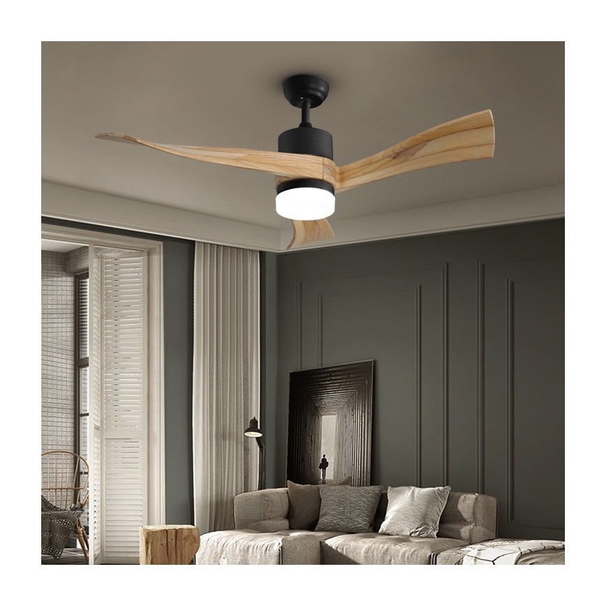 Immax NEO 07136-B - LED himmennettävä kattotuuletin SOFISTICADO LED/18W/230V tammi Wi-Fi Tuya + kauko-ohjaus
